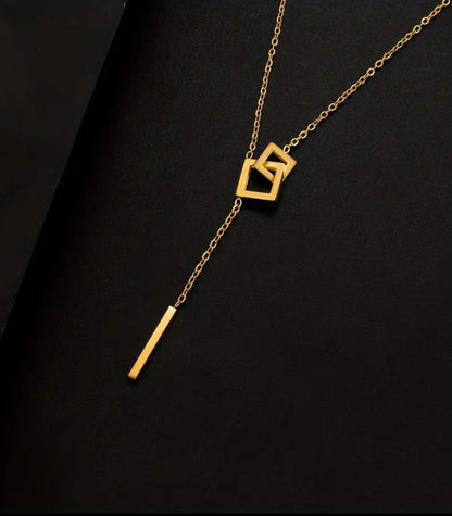 Hochwertige goldfarbene Edelstahl-Halskette im Hip-Hop-Stil, verstellbar, perfekter Frauenschmuck – ideal als Geschenk zu Geburtstag oder Valentinstag.