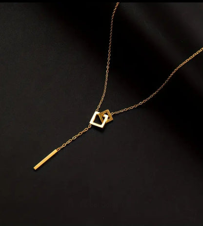 Hochwertige goldfarbene Edelstahl-Halskette im Hip-Hop-Stil, verstellbar, perfekter Frauenschmuck – ideal als Geschenk zu Geburtstag oder Valentinstag.